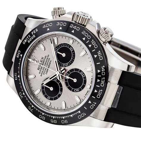 rolex daytona white gold on wrist leather|Rolex daytona white gold price.